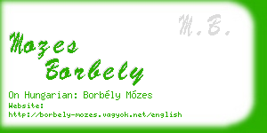 mozes borbely business card